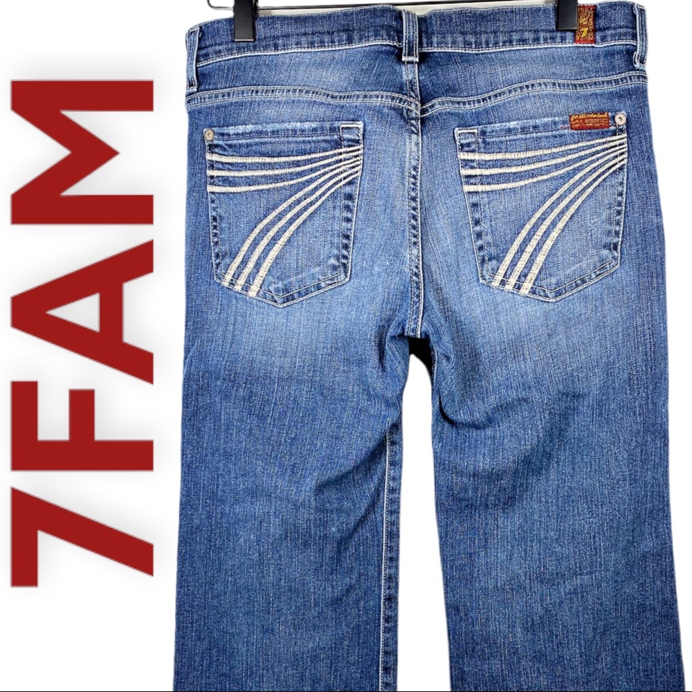 7FAM Dojo Flare Leg Triple 7 Jeans, 28